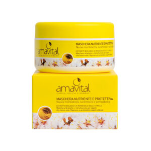 Maschera nutriente e protettiva capelli secchi e sfibrati - Amavital